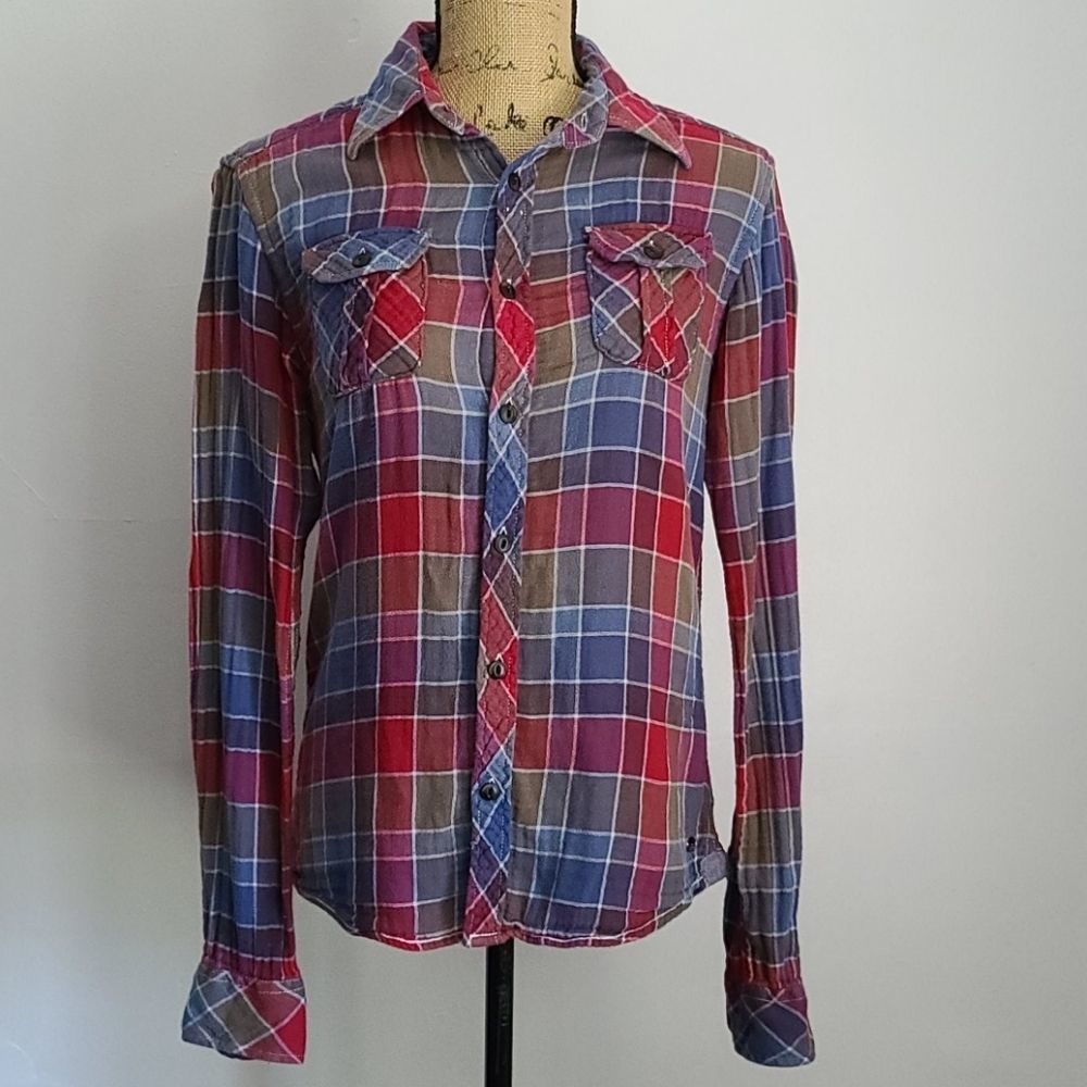Scotch & Soda Multicolor Plaid Button Down Shirt